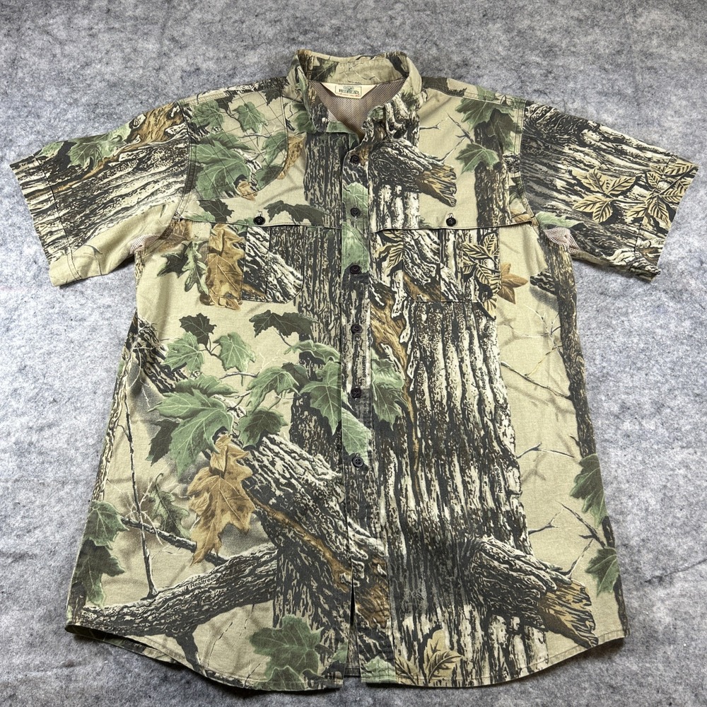 Vintage RedHead Vented Shirt Men's Large Camo Realtree Button Up‎ Hunting USA